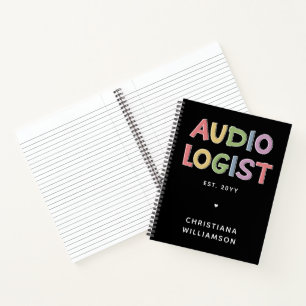 Cuaderno Regalo de graduación de Audiología Audióloga Perso