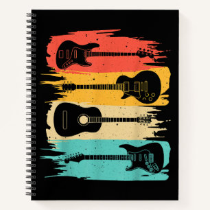 Cuaderno Regalo De Guitarra Vintage Para Hombres Banda De M