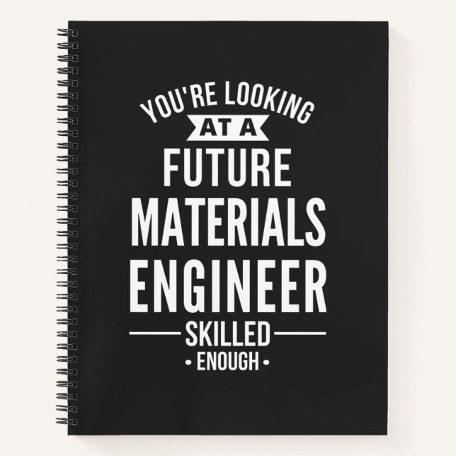 Cuaderno regalo de ingeniero de materiales (Anverso)