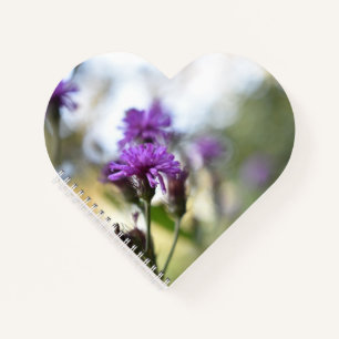 Cuaderno Regalo de jardinero personalizado de flores morada