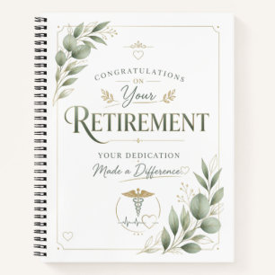 Cuaderno Regalo de Jubilación Elegante para Agradecimiento 