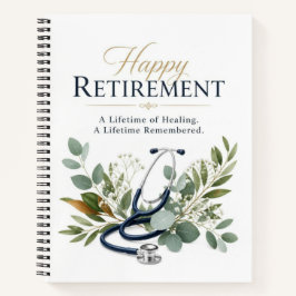 Cuaderno Regalo de Jubilación Feliz para Médico