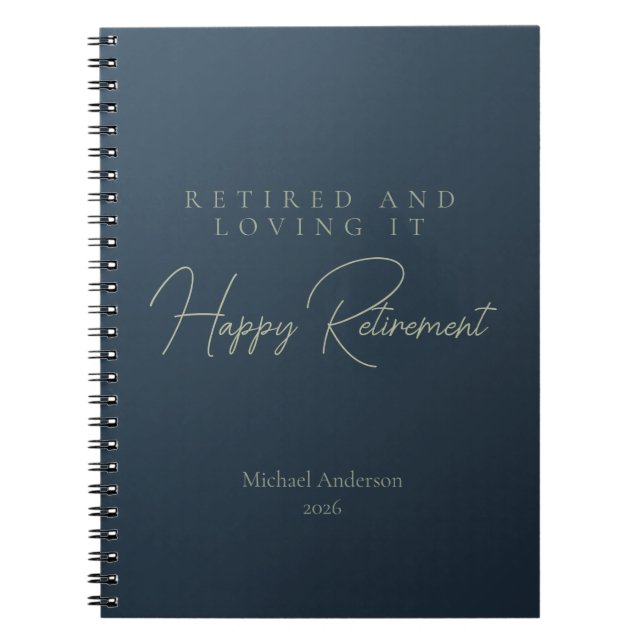 Cuaderno Regalo de Jubilado y Feliz (Frente)