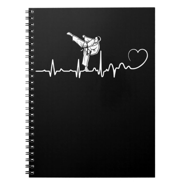 Cuaderno Regalo de Karate Heartbeat Para Karateka (Frente)