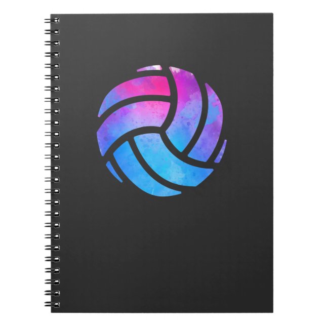 Cuaderno Regalo de la aptitud del deporte del voleibol (Frente)