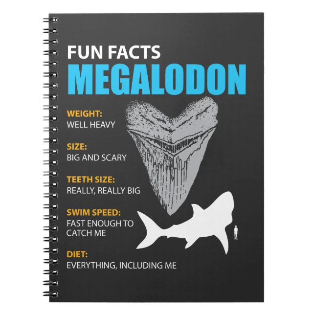 Cuaderno Regalo de la camiseta de Megalodon gran para los (Frente)