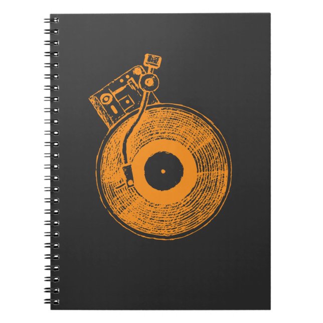 Cuaderno Regalo de la música de la placa giratoria del (Frente)