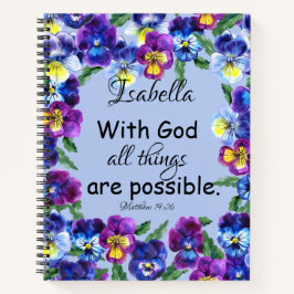Cuaderno Regalo de las Escrituras Cristianas de las Flores 