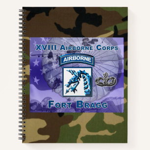 Cuaderno Regalo de los Cuerpos Aéreos XVIII de Diseño Único