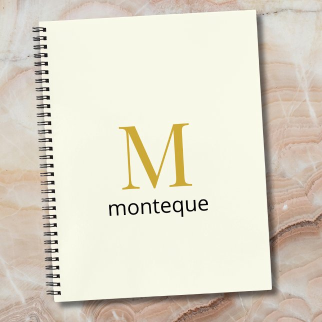 Cuaderno Regalo de Lujo Personalizado con Monograma de Oro  (Subido por el creador)