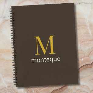 Cuaderno Regalo de Lujo Personalizado con Monograma en Taup