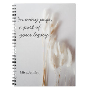 Cuaderno Regalo de maestro inspirador acuarela