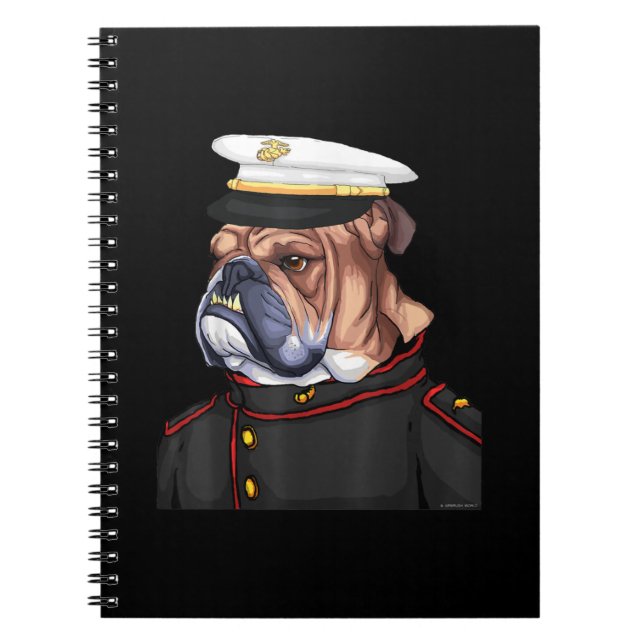 Cuaderno Regalo de mamá de papá, perro armado del Bulldog d (Frente)