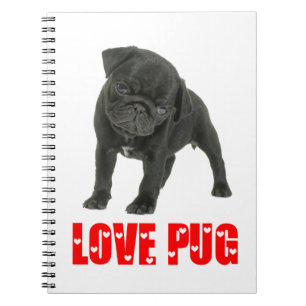 Cuaderno Regalo de mamá de perro pug negro lindo