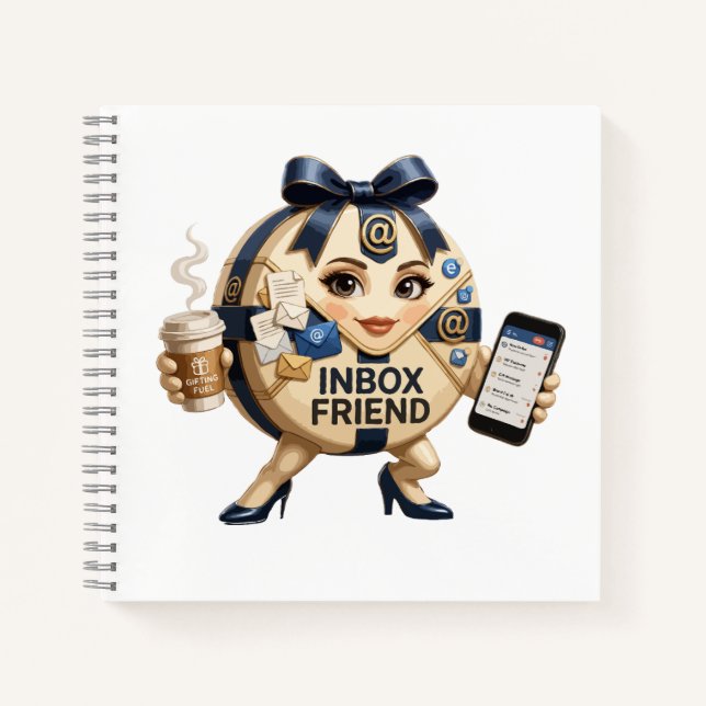 Cuaderno Regalo de Mascota Amiga de Correo Electrónico (Anverso)