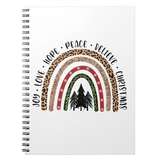 Cuaderno Regalo de Navidad Alegría Esperanza Paz (Frente)