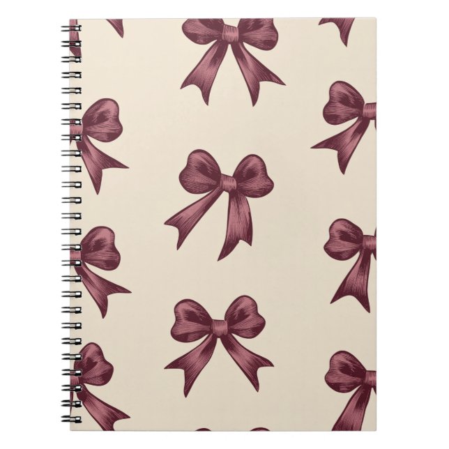 Cuaderno Regalo de Navidad Burgundy Elegante (Frente)