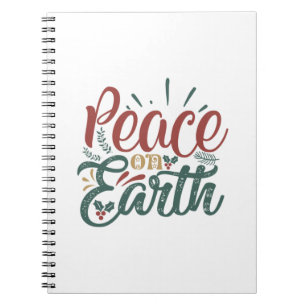 Cuaderno Regalo de Navidad   Paz En La Tierra