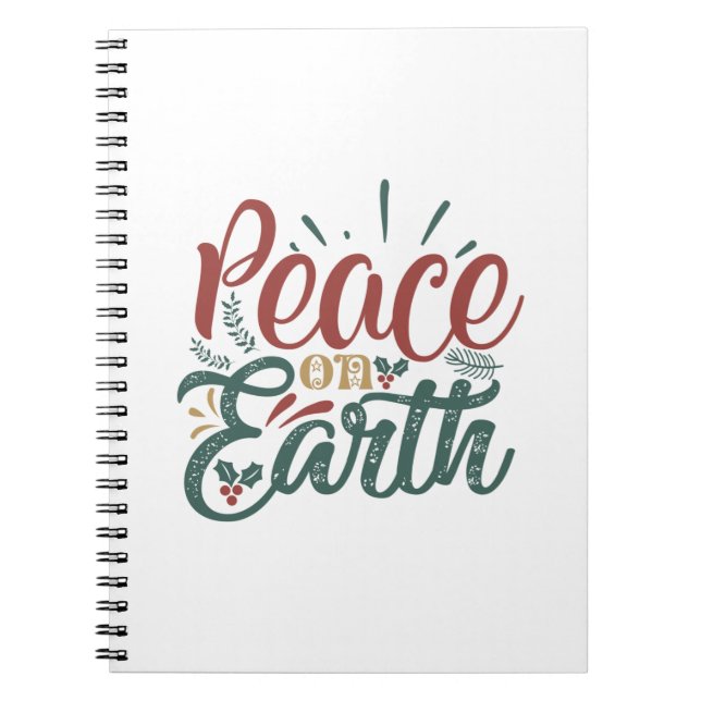 Cuaderno Regalo de Navidad | Paz En La Tierra (Frente)
