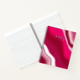 Cuaderno Regalo de Navidad Rojo Personalizado de Caña de Az