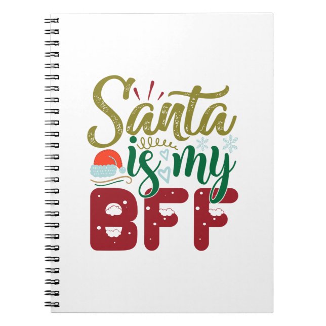 Cuaderno Regalo de Navidad | Santa es mi BFF (Frente)
