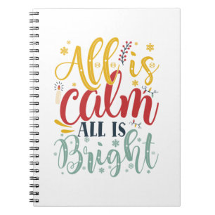 Cuaderno Regalo de Navidad Todo Es Tranquilo Todo Es Lumi