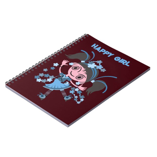 CUADERNO REGALO DE NIÑA DE FLORES FELIZ FLORES SALUDOS CUMP (Lado Izquierdo)