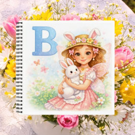 Cuaderno Regalo de nombre de conejo B personalizado para ni