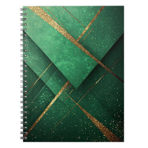 Cuaderno Regalo de Papelería de Lujo Verde Elegante