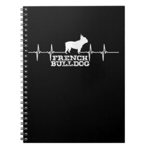 Cuaderno Regalo de perro   Corazón de Bulldog francés
