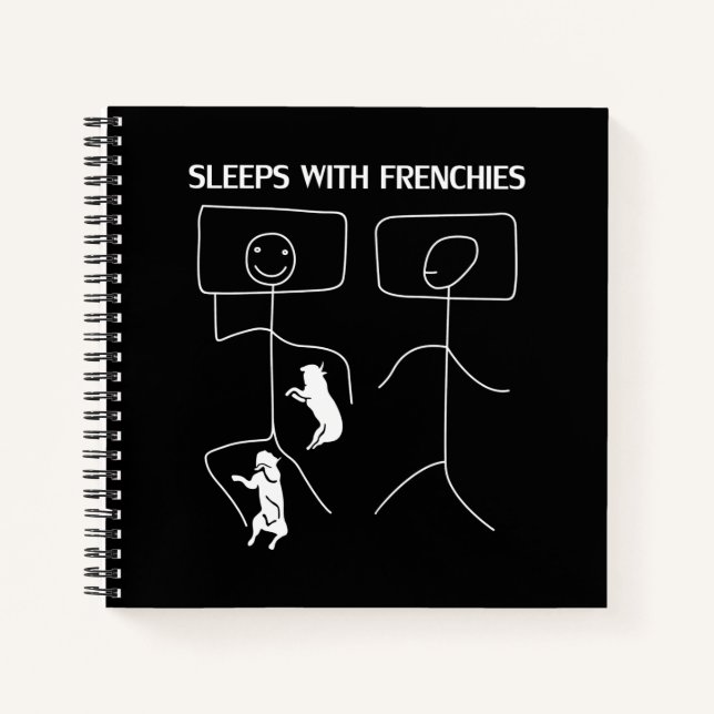 Cuaderno Regalo de perro | Dormiciones con francés (Anverso)