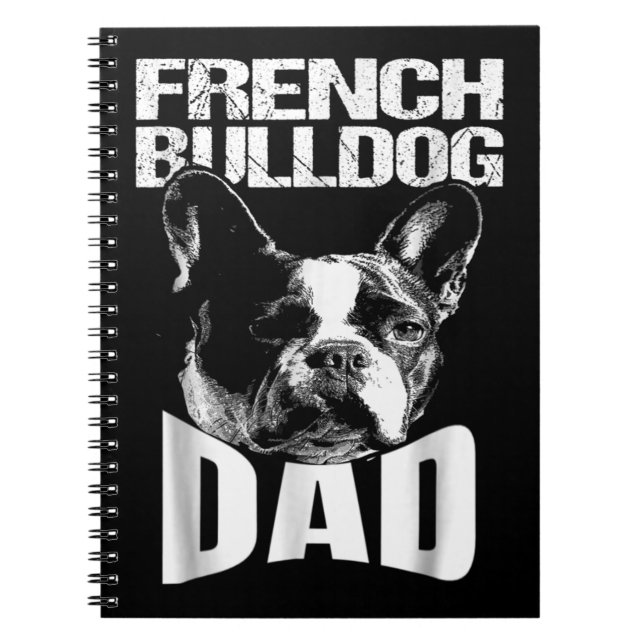 Cuaderno Regalo de perro | Padre Bulldog francés (Frente)