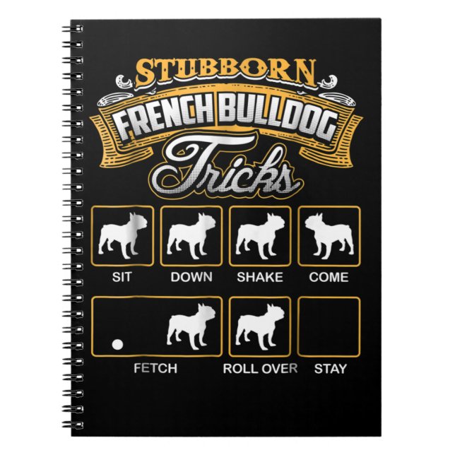 Cuaderno Regalo de perro | Trucos de Bulldog fraternales (Frente)