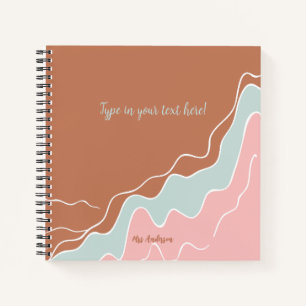 Cuaderno regalo de personalizado moderno bohemio personaliz