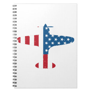 Cuaderno Regalo de Piloto Veterano de Avión Aeronave Bander