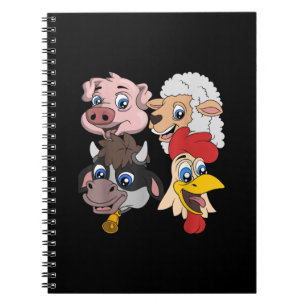 Cuaderno Regalo de pollo de vaca de cerdo con leche de vaca