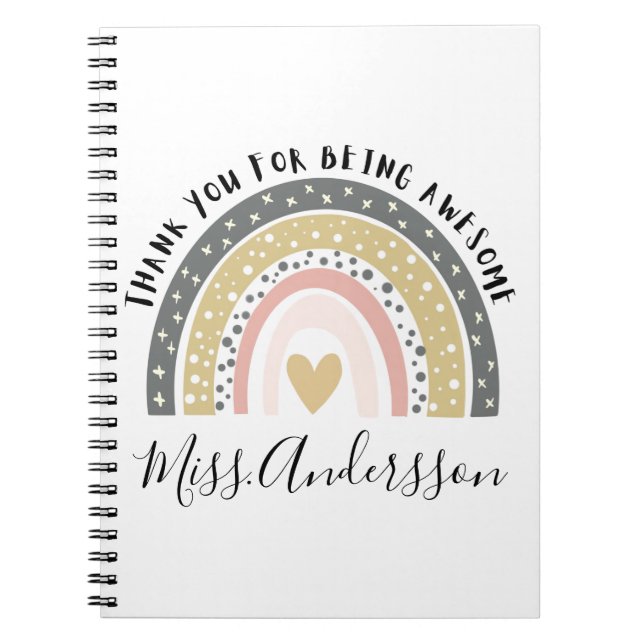 Cuaderno Regalo de profesor personalizado, regalo de profes (Frente)
