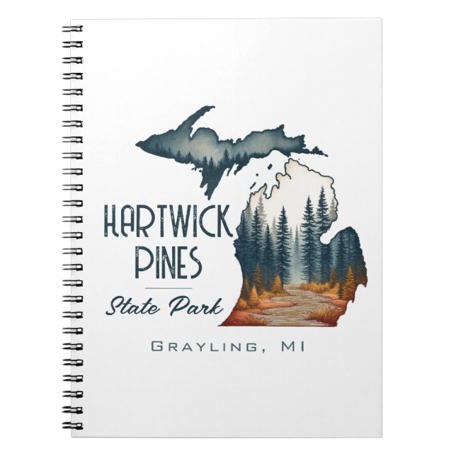 Cuaderno Regalo de recuerdo del parque estatal Hartwick Pin (Frente)