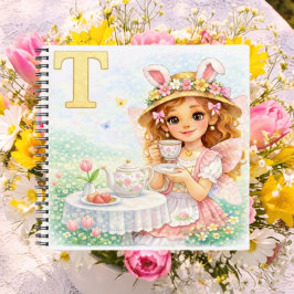Cuaderno Regalo de Té Personalizado T para Chicas