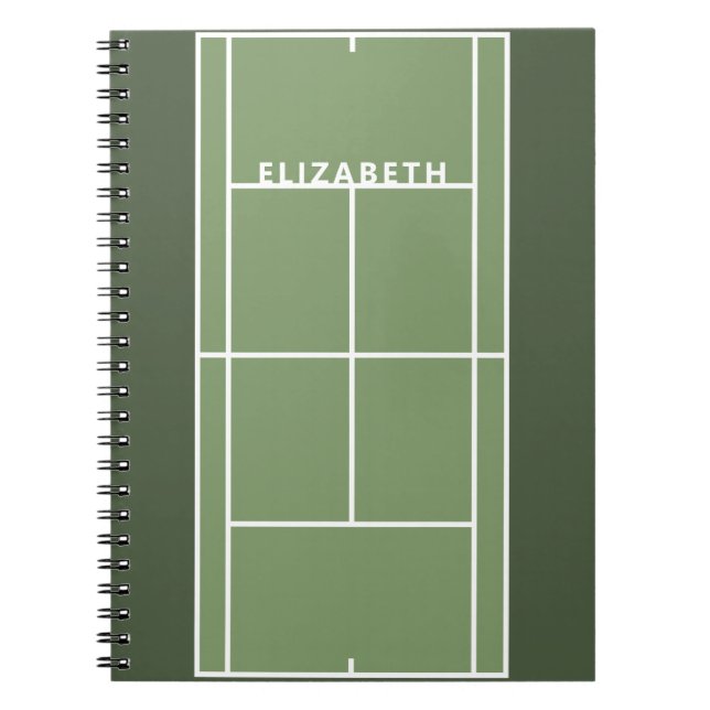 Cuaderno Regalo de tenis personalizado (Frente)