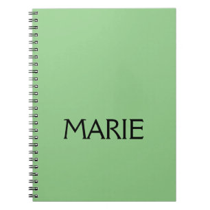 CUADERNO REGALO DE TEXTO SIMPLE MÍNIMO VERDE AGREGA TU NOMB