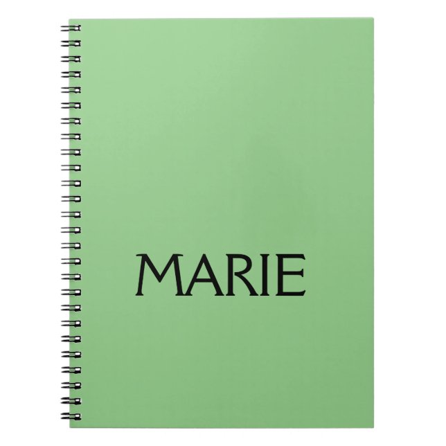 CUADERNO REGALO DE TEXTO SIMPLE MÍNIMO VERDE AGREGA TU NOMB (Frente)