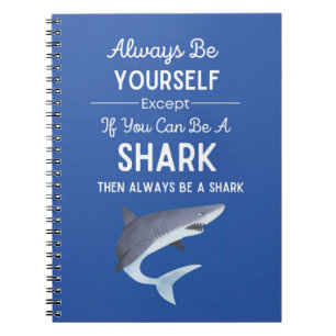 Cuaderno Regalo de tiburón lindo para niños Océano azul par