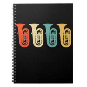 Cuaderno Regalo de tuba, reproductor de tuba retro, orquest