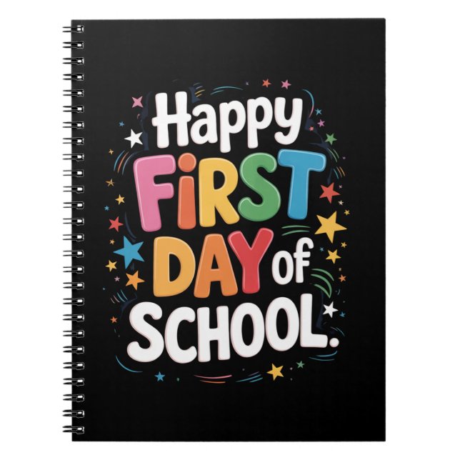 Cuaderno Regalo de vida de maestro feliz primer día de escu (Frente)