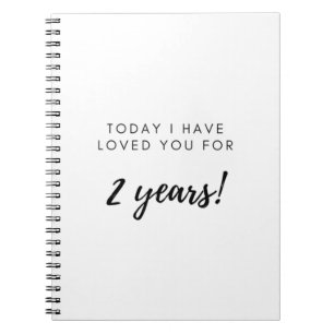 Cuaderno Regalo del 2º aniversario para Novia Novia Novia