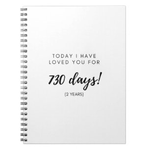 Cuaderno Regalo del 2º aniversario para Novia Novia Novia
