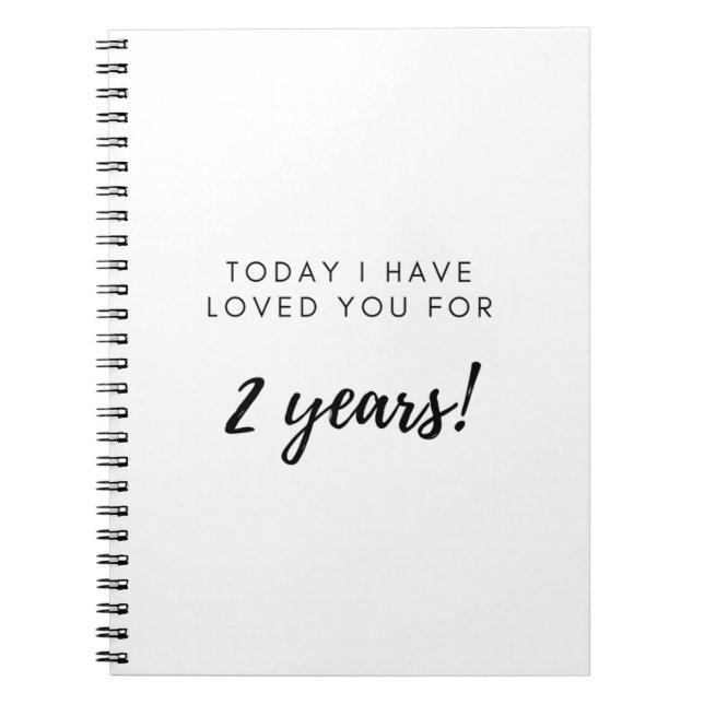 Cuaderno Regalo del 2° aniversario para Novia Novia Novia (Frente)