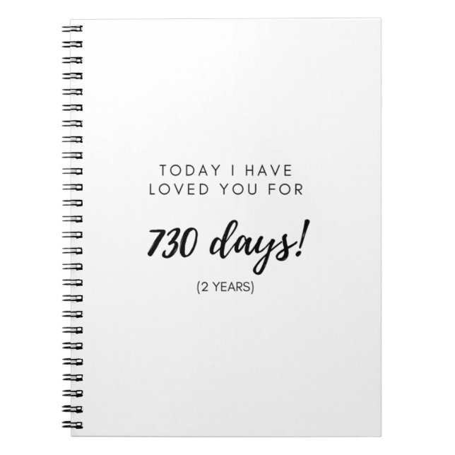 Cuaderno Regalo del 2° aniversario para Novia Novia Novia (Frente)