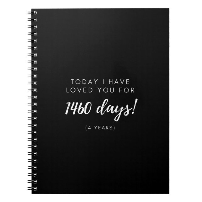 Cuaderno Regalo del cuarto aniversario para Novia Novia Nov (Frente)